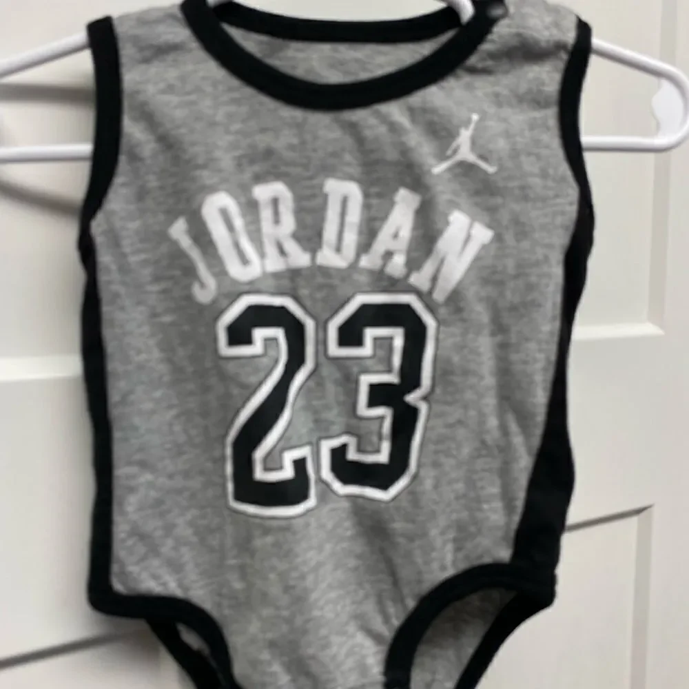 ✅Jordan #23 Onesie Jersey Gray black
